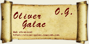 Oliver Galac vizit kartica